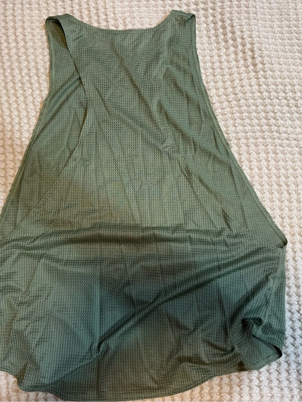 Lululemon Olive Green Waffle Tank